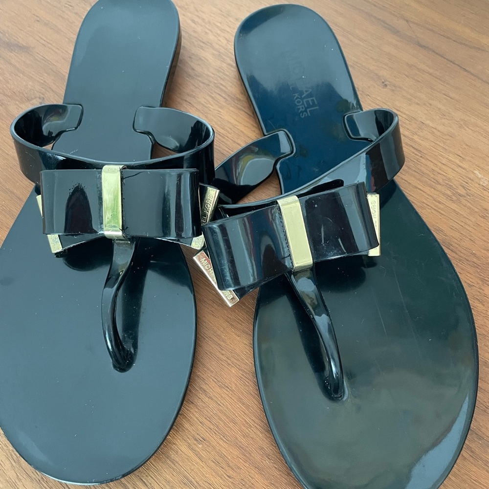 Michael Kors Black Jelly Sandals